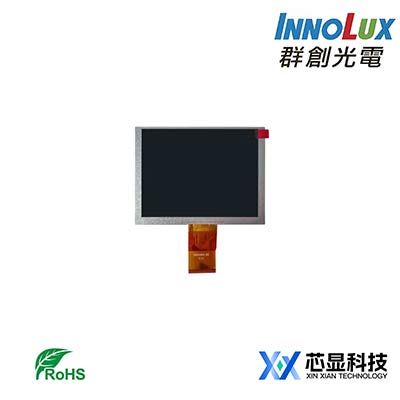 群创ZJ050NA-08C工控屏-5寸640×480-工业HMI/仪器仪表显示屏模块