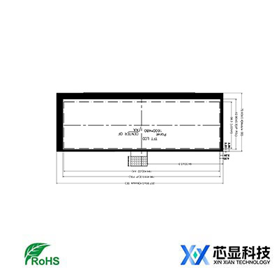 XX080BH4005芯显8寸长条液晶屏-8寸1600×480超宽屏